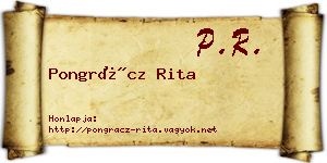 Pongrácz Rita névjegykártya