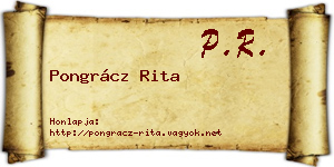 Pongrácz Rita névjegykártya